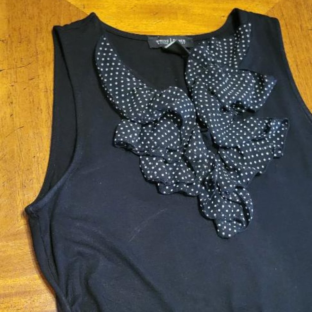 WHBM Dressy Black Tank with Ruffle Front - Picture 3 of 10